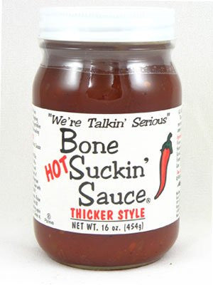 Bone Suckin' Hot and Thick Barbecue Sauce 16 oz