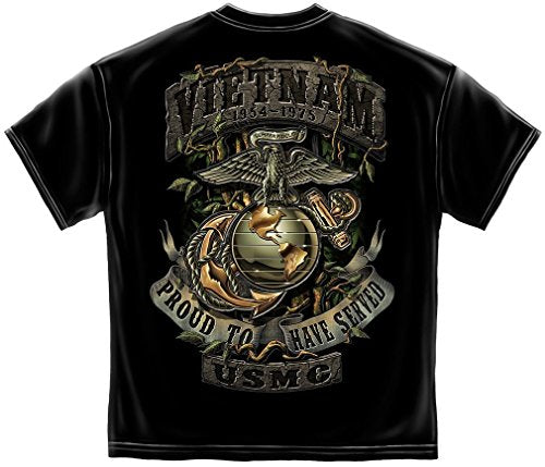 T-Shirt, USMC Vietnam Jungle Theme, Black, XX-Large