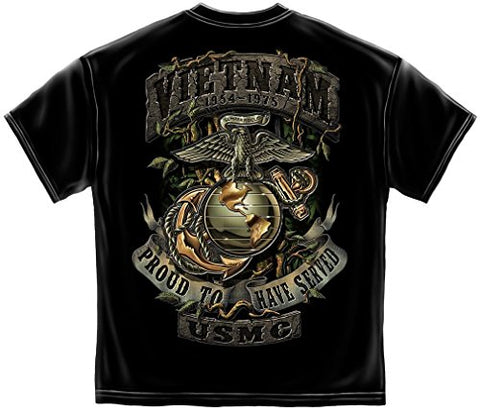 T-Shirt, USMC Vietnam Jungle Theme, Black, XX-Large