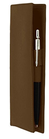 Checkbook with pen holder - Toffee