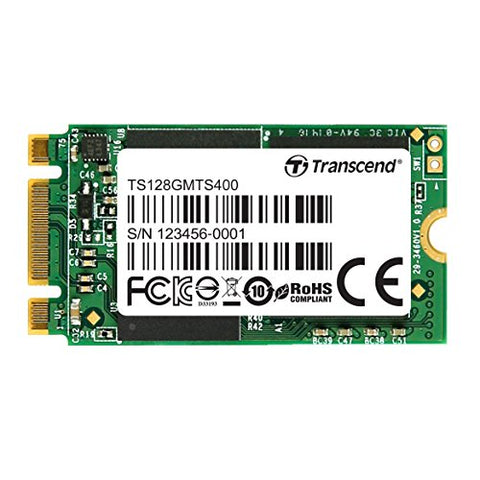 128GB Transcend M.2 NGFF 42mm SATA III 6Gbps SSD MTS400 MLC Flash 2242 Form Factor