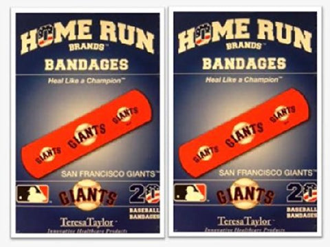 Bandages 20ct Box Home Run Brands - San Francisco Giants