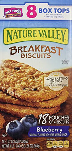 Nature Valley Breakfast Biscuits Blueberry 18 Count 1.77 Oz