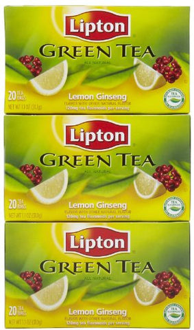 Lemon Ginseng Green Tea, 20's