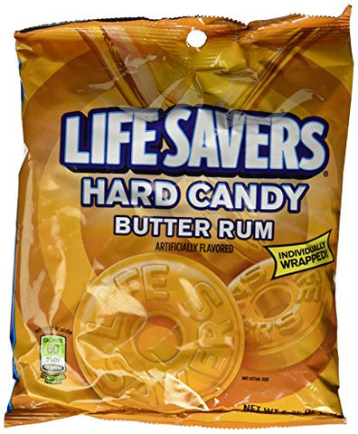 Life Savers Candy Butter Rum Peg Bag 6.25 Oz (Individual)