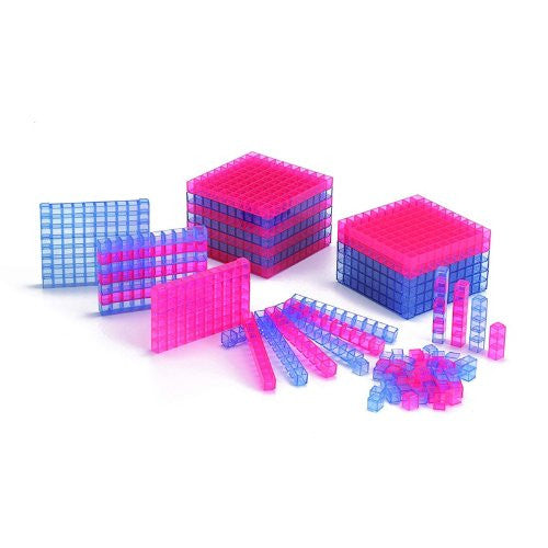 Transparent Interlocking Base Ten, Starter Set