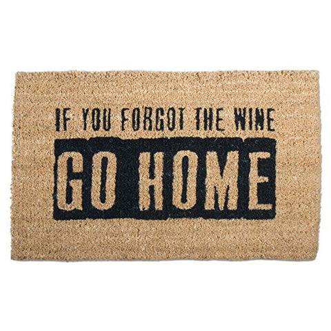 Wheres The Wine? Coir Doormat, Black/Natural