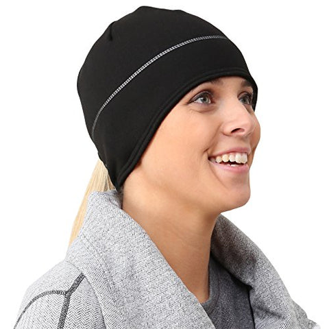 Women's Power Ponytail Hat - Black/Silver