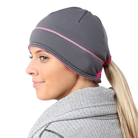 Women's Power Ponytail Hat - Cold Smoke Grey/Berry