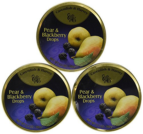EURO- AMERICAN BRANDS, CAVENDISH & HARVEY PEAR/BLACKBERRY FRUIT TIN 5.3OZ