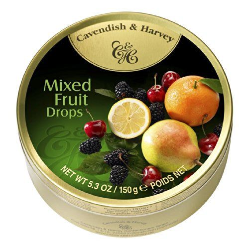 EURO- AMERICAN BRANDS, CAVENDISH & HARVEY MIXED FRUIT TIN 5.3OZ