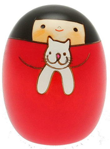 Kyoohoo Kokeshi Doll cat sally - 9 cm