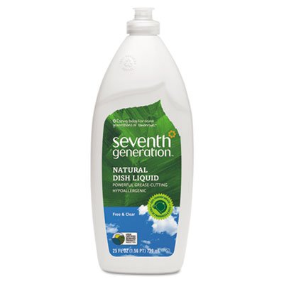 Seventh Generation Dish Liquid, Free & Clear, 25 oz