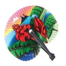 Luau Folding Fans (12 Pcs)