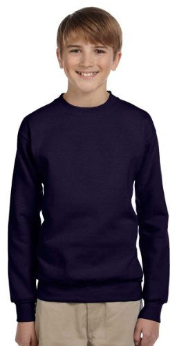 Hanes Youth ComfortBlend Long Sleeve Fleece Crew - p360 (Navy / Large)