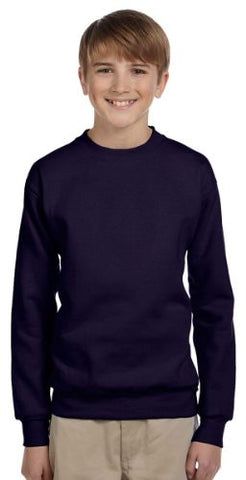 Hanes Youth ComfortBlend Long Sleeve Fleece Crew - p360 (Navy / Large)