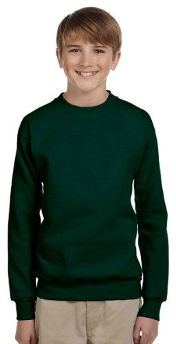 Hanes Youth ComfortBlend Long Sleeve Fleece Crew - p360 (Deep Forest / Medium)