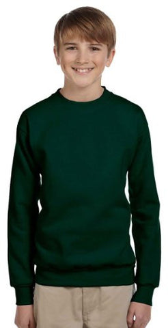 Hanes Youth ComfortBlend Long Sleeve Fleece Crew - p360 (Deep Forest / Medium)