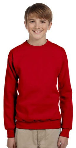 Hanes Youth ComfortBlend Long Sleeve Fleece Crew - p360 (Deep Red / Small)