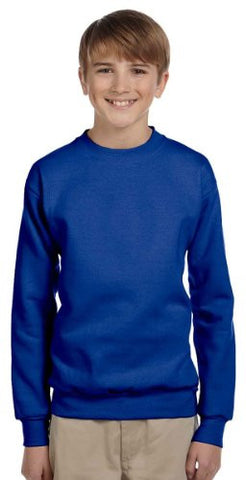 Hanes Youth ComfortBlend Long Sleeve Fleece Crew - p360 (Deep Royal / Small)