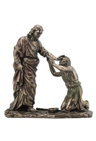 Jesus Healing Blind Man, Cold Cast Bronze, L9 5/8, W4 3/4, H10 3/8 (not in pricelist)