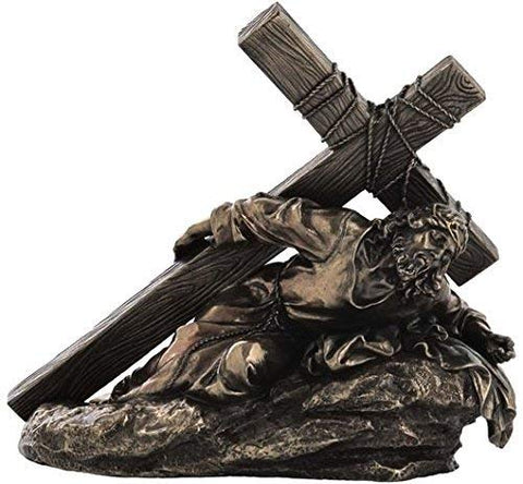 Jesus Carrying The Cross, Cold Cast Bronze