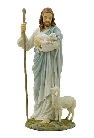 Jesus The Shepherd (light Color), L 5 1/8", W 4", H 11 3/8"
