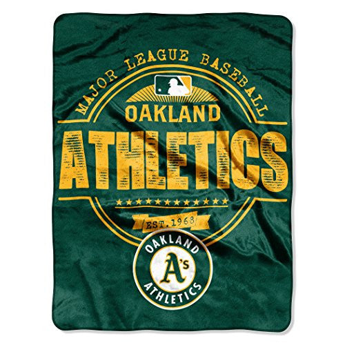 Oakland Athletics MLB "Structure" Micro Raschel Throw 46”x 60”