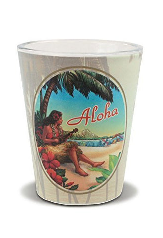 Shot Glasses Vintage Hawaii, 2-3/8” H x 1-7/8” D