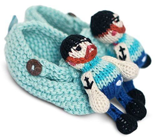 Rattle Booties - Jack the Shellback, Boy O/S