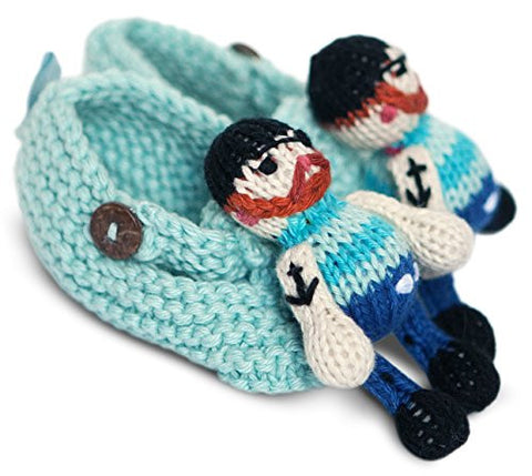 Rattle Booties - Jack the Shellback, Boy O/S