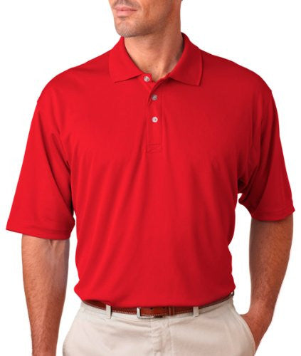 UltraClub Men's UC Performance Polo Shirt (Red / XXXX-Large)
