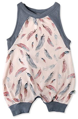 Feather Romper, Girl 6-9m
