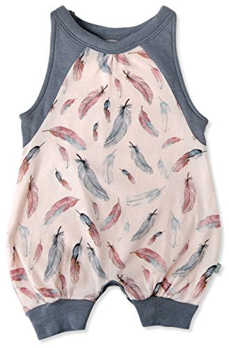 Feather Romper, Girl 9-12m