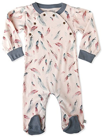 FOOTIE- FEATHER- GIRLS SIZE 9-12M