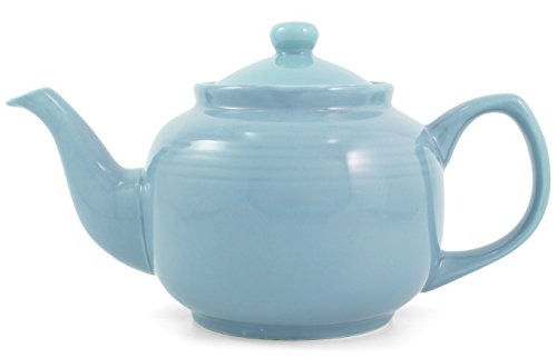 Vivian Teal Classic 6 Cup Ceramic Teapot