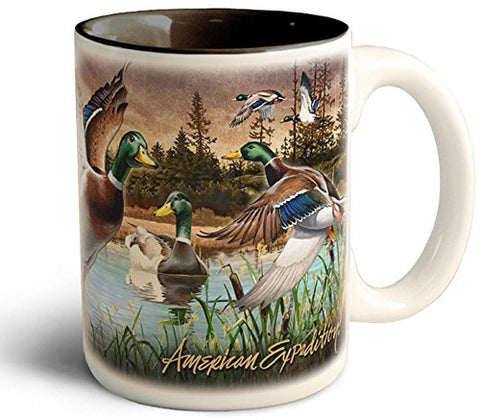 Mallard Duck Collage Series 15oz Stoneware Coffee Mug
