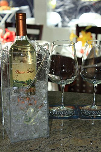 Ice Bag Collapsible Wine Cooler Bag, Clear