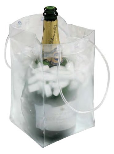 Ice Bag Collapsible Wine Cooler Bag, Clear