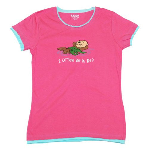 Lazy One I Otter Be In Bed - 133, Junior's PJ Tee, L