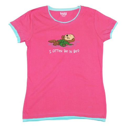 Lazy One I Otter Be In Bed - 133, Junior's PJ Tee, L