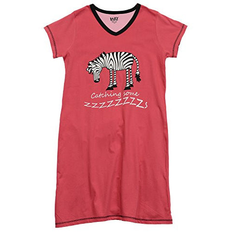 Lazy One V-Neck Nightshirts, Catching Zzzz's, L - XL