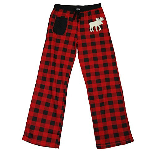 Lazy One Moose Plaid - 140, Yoga PJ Pant, XS