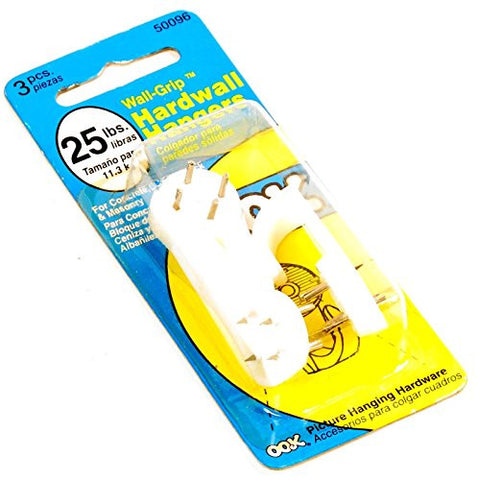 1-1/2 in. 25 lb. Plastic Hard Wall Hangers (3-Pack)