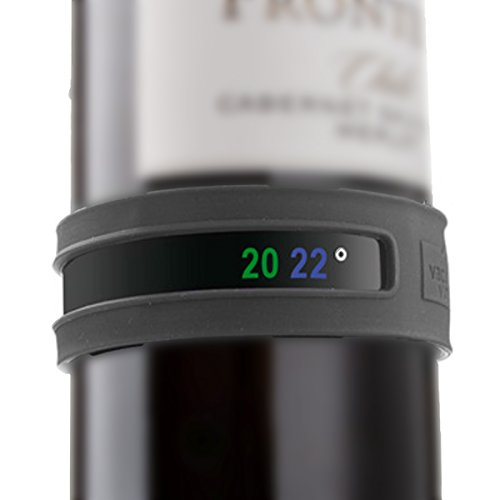Vacu Vin Snap Wine Thermometer, Dark Grey - Gift Box of 1