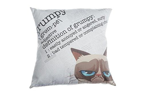 16 Inch Grumpy Cat  Square Decor Pillow Definition Of Grumpy