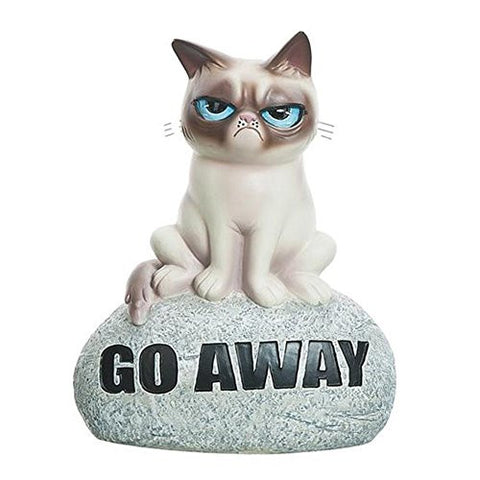 Grumpy Cat Rock Figurine "Go Away"