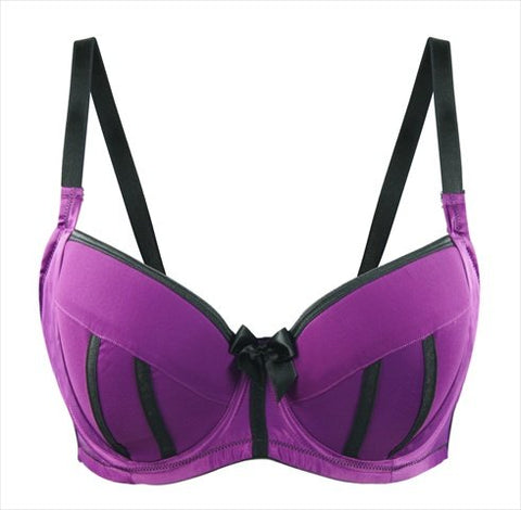 CHARLOTTE Padded Bra 34H, Purple Wine/Black