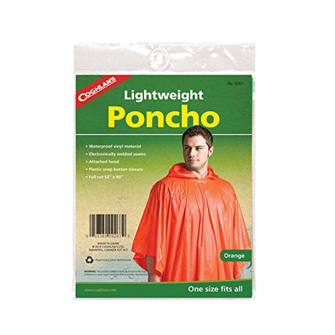 Coghlan's- Lightweight Poncho Orange