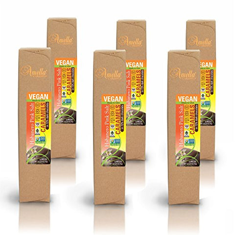 Organic Vegan Habanero Pink Salt Caramels 2.8 oz.